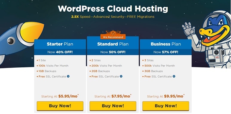 HostGator WordPress Cloud Hosting