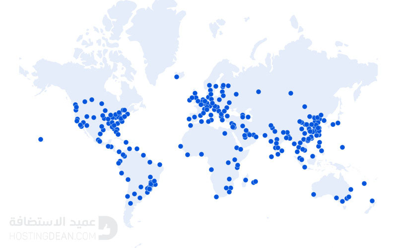خريطة شبكة كلاود فلير Cloudflare
